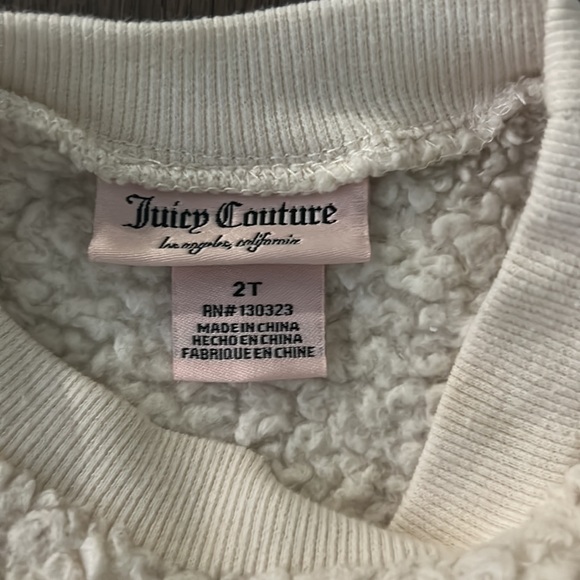 Juicy couture girls sweatshirt size 2t - Picture 2 of 3